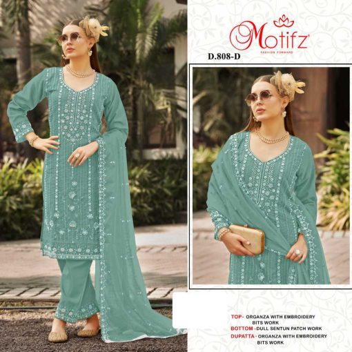 Motifz DN 808 A D Organza Salwar Suit Catalog 4 Pcs 2 510x510 - Motifz DN 808 A-D Organza Salwar Suit Catalog 4 Pcs