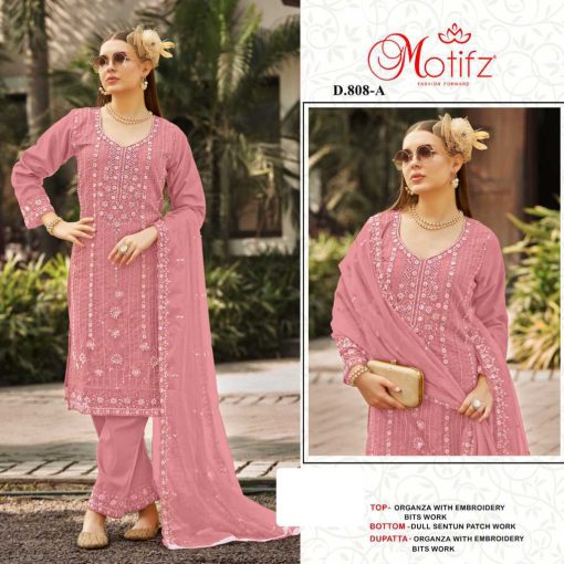 Motifz DN 808 A D Organza Salwar Suit Catalog 4 Pcs 3 510x510 - Motifz DN 808 A-D Organza Salwar Suit Catalog 4 Pcs