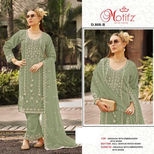 Motifz DN 808 A D Organza Salwar Suit Catalog 4 Pcs 4 510x510 - Motifz DN 808 A-D Organza Salwar Suit Catalog 4 Pcs