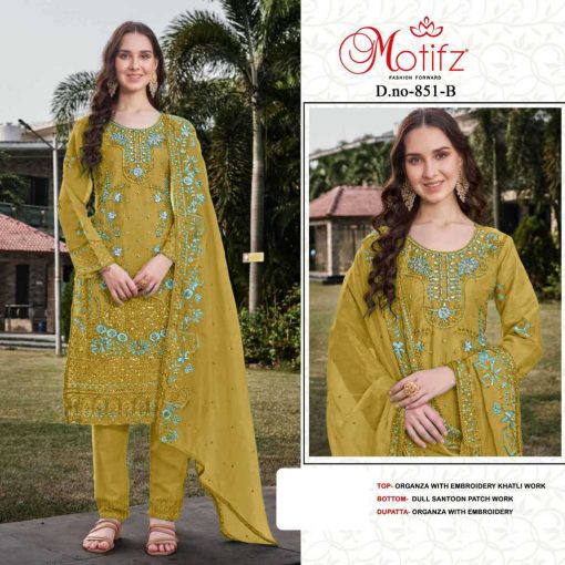 Motifz DN 851 A D Organza Salwar Suit Catalog 4 Pcs 2 510x510 - Motifz DN 851 A-D Organza Salwar Suit Catalog 4 Pcs