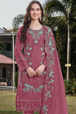 Motifz DN 851 A-D Organza Salwar Suit Catalog 4 Pcs