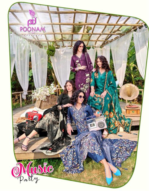 Poonam Music Party Kurti with Dupatta Bottom Muslin Catalog 4 Pcs 2 510x653 - Poonam Music Party Kurti with Dupatta Bottom Muslin Catalog 4 Pcs