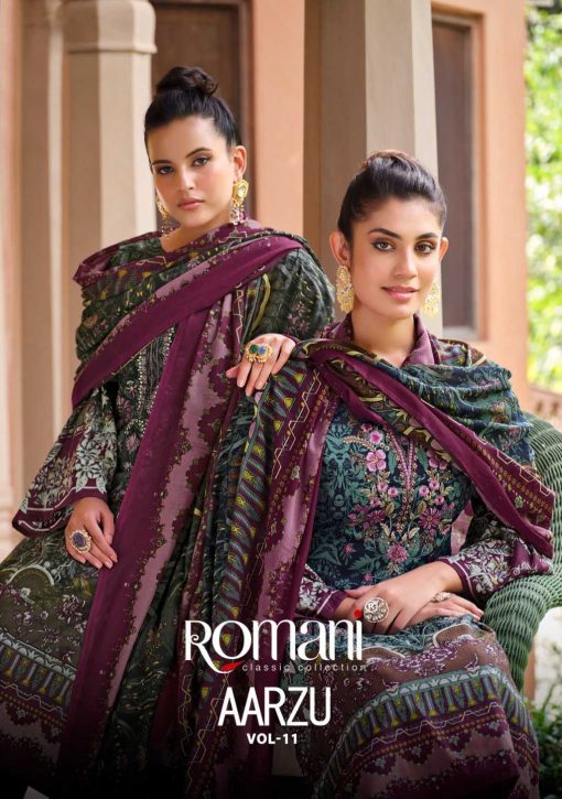 Romani Aarzu Vol 11 Cotton Salwar Suit Catalog 8 Pcs 1 510x725 - Romani Aarzu Vol 11 Cotton Salwar Suit Catalog 8 Pcs