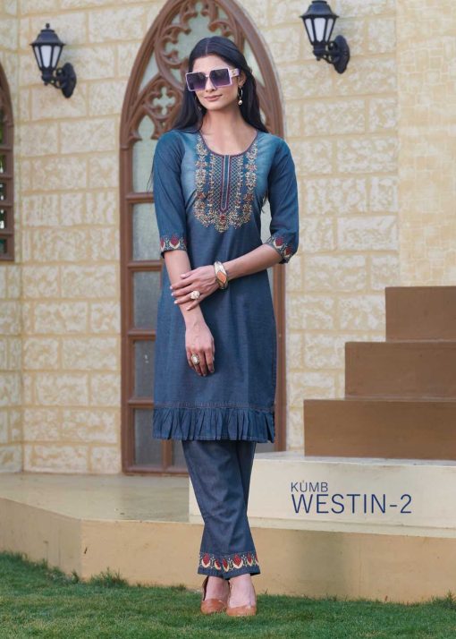 Seriema Kumb Westin Vol 2 Kurti with Pant Cotton Denim Catalog 6 Pcs 1 510x714 - Seriema Kumb Westin Vol 2 Kurti with Pant Cotton Denim Catalog 6 Pcs