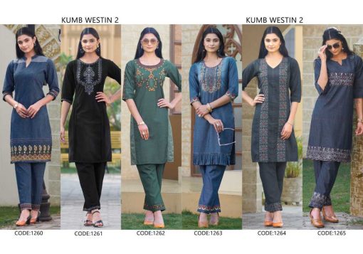 Seriema Kumb Westin Vol 2 Kurti with Pant Cotton Denim Catalog 6 Pcs 18 510x357 - Seriema Kumb Westin Vol 2 Kurti with Pant Cotton Denim Catalog 6 Pcs