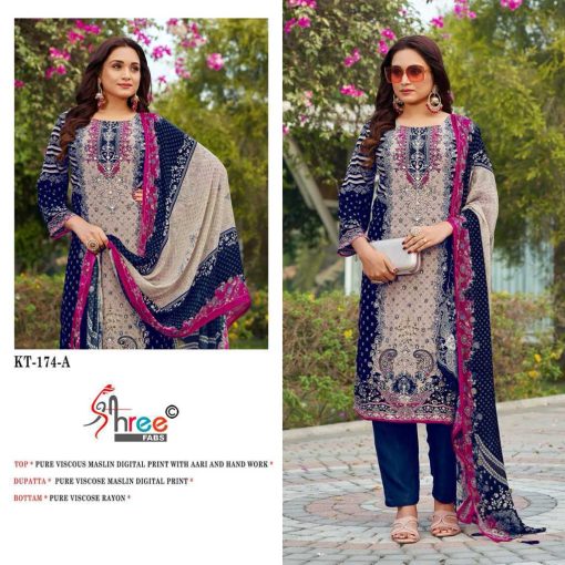 Shree Fabs KT 174 Viscose Salwar Suit Catalog 4 Pcs 5 510x510 - Shree Fabs KT 174 Viscose Salwar Suit Catalog 4 Pcs