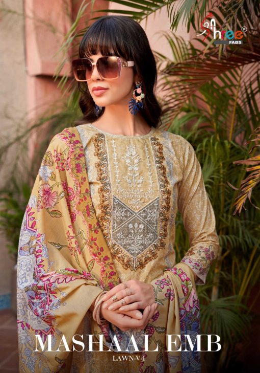 Shree Fabs Mashaal Emb Lawn Collection Vol 1 Chiffon Cotton Salwar Suit Catalog 8 Pcs 1 510x729 - Shree Fabs Mashaal Emb Lawn Collection Vol 1 Chiffon Cotton Salwar Suit Catalog 8 Pcs