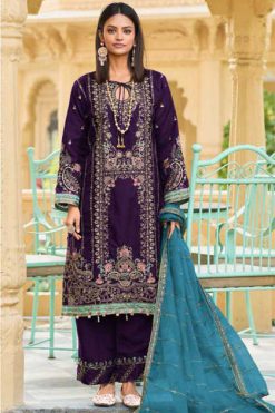 Shree Fabs R 1596 A-D Chiffon Readymade Salwar Suit Catalog 4 Pcs