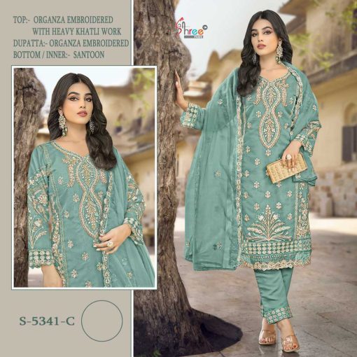 Shree Fabs S 5341 A D Organza Salwar Suit Catalog 4 Pcs 2 510x510 - Shree Fabs S 5341 A-D Organza Salwar Suit Catalog 4 Pcs