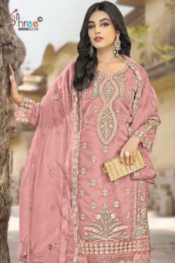 Shree Fabs S 5341 A-D Organza Salwar Suit Catalog 4 Pcs