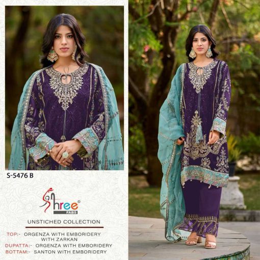 Shree Fabs S 5476 A D Organza Salwar Suit Catalog 4 Pcs 1 510x510 - Shree Fabs S 5476 A-D Organza Salwar Suit Catalog 4 Pcs