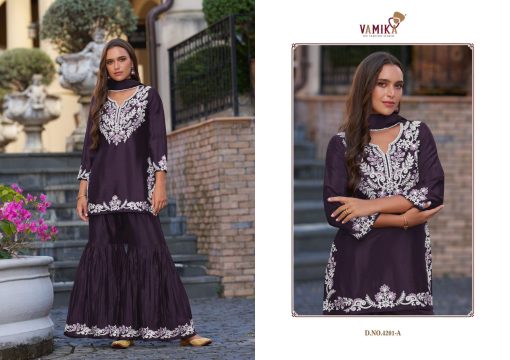 Vamika Anamika Vol 1 Chinon Kurti with Dupatta Palazzo Catalog 5 Pcs 3 510x360 - Vamika Anamika Vol 1 Chinon Kurti with Dupatta Sharara Catalog 5 Pcs