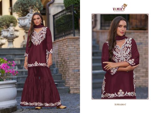 Vamika Anamika Vol 1 Chinon Kurti with Dupatta Palazzo Catalog 5 Pcs 5 510x360 - Vamika Anamika Vol 1 Chinon Kurti with Dupatta Sharara Catalog 5 Pcs