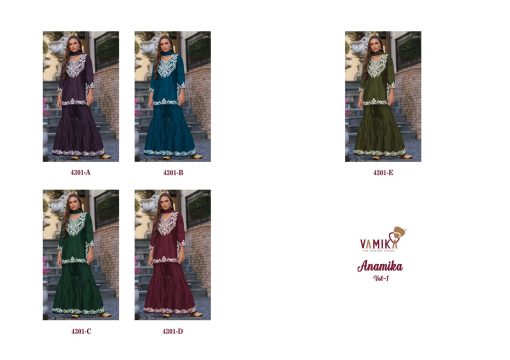 Vamika Anamika Vol 1 Chinon Kurti with Dupatta Palazzo Catalog 5 Pcs 8 510x360 - Vamika Anamika Vol 1 Chinon Kurti with Dupatta Sharara Catalog 5 Pcs