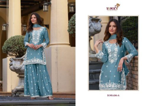 Vamika Anamika Vol 2 Chinon Kurti with Dupatta Sharara Catalog 5 Pcs 3 510x360 - Vamika Anamika Vol 2 Chinon Kurti with Dupatta Sharara Catalog 5 Pcs