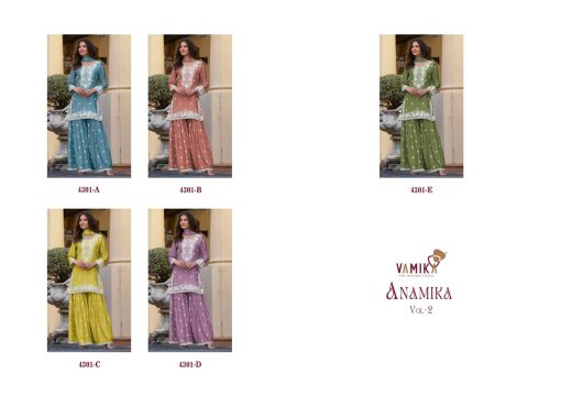 Vamika Anamika Vol 2 Chinon Kurti with Dupatta Sharara Catalog 5 Pcs 8 510x360 - Vamika Anamika Vol 2 Chinon Kurti with Dupatta Sharara Catalog 5 Pcs