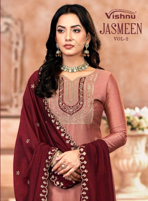 Vishnu Jasmeen Vol 2 Silk Salwar Suit Catalog 12 Pcs 4 510x693 - Vishnu Jasmeen Vol 2 Silk Salwar Suit Catalog 12 Pcs