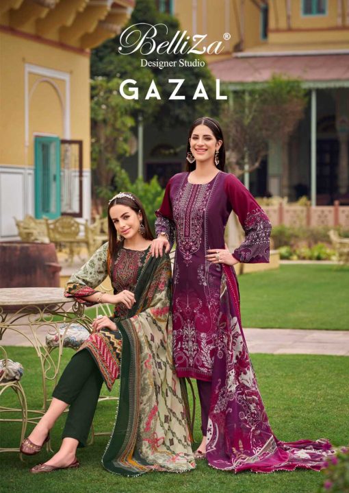 Belliza Gazal Crepe Salwar Suit Catalog 8 Pcs 1 510x719 - Belliza Gazal Crepe Salwar Suit Catalog 8 Pcs