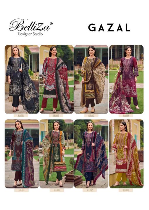 Belliza Gazal Crepe Salwar Suit Catalog 8 Pcs 12 510x719 - Belliza Gazal Crepe Salwar Suit Catalog 8 Pcs