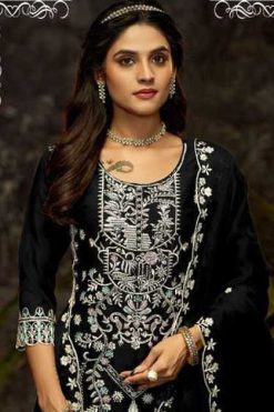 Bilqis B 145 A-D Organza Salwar Suit Catalog 4 Pcs