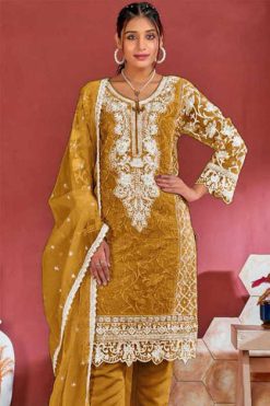 Bilqis B 157 A-D Organza Salwar Suit Catalog 4 Pcs