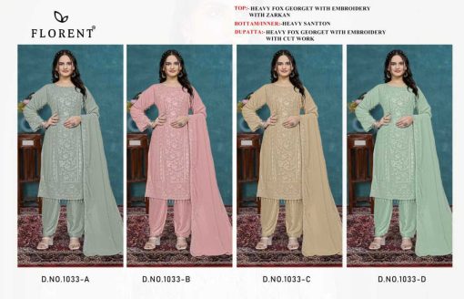 Florent DN 1033 A D Georgette Salwar Suit Catalog 4 Pcs 5 510x328 - Florent DN 1033 A-D Georgette Salwar Suit Catalog 4 Pcs