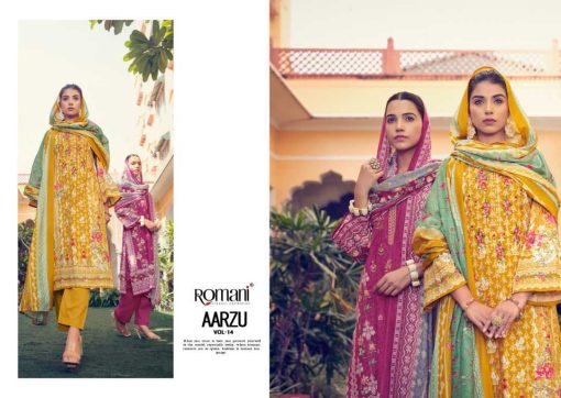 Romani Aarzu Vol 14 Cotton Salwar Suit Catalog 8 Pcs 5 510x362 - Romani Aarzu Vol 14 Cotton Salwar Suit Catalog 8 Pcs