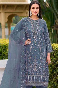 Shree Fabs K 5210 E-H Organza Salwar Suit Catalog 4 Pcs