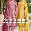 Shree Fabs Sada Bahar Cutwork Collection Chiffon Cotton Salwar Suit Catalog 5 Pcs