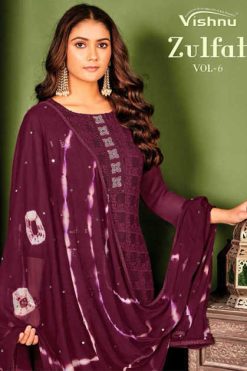 Vishnu Zulfat Vol 6 Georgette Salwar Suit Catalog 8 Pcs