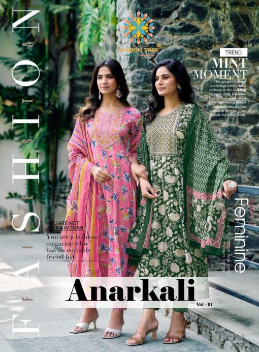 Passion Tree Anarkali Vol 1 Kurti with Dupatta Bottom Cotton Catalog 8 Pcs 1 510x692 - Passion Tree Anarkali Vol 1 Kurti with Dupatta Bottom Cotton Catalog 8 Pcs